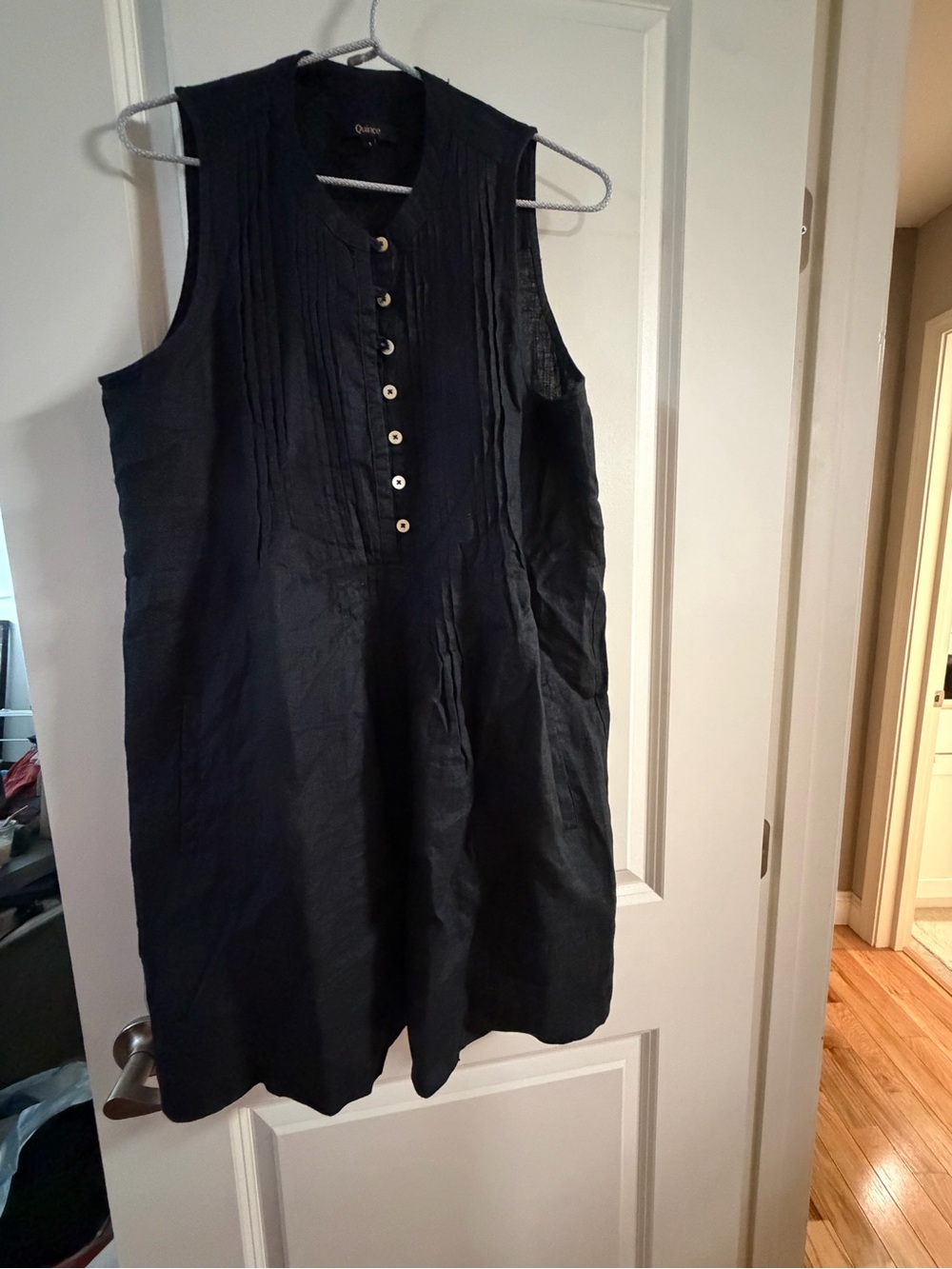 Quince 100% European Linen Sleeveless Swing Dress